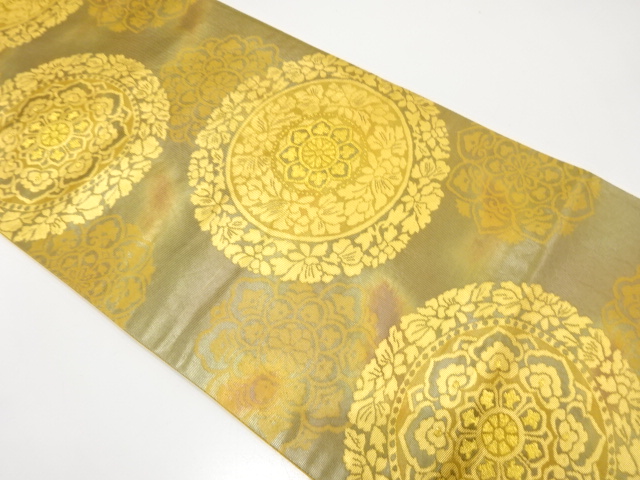 華紋織り出し　袋帯